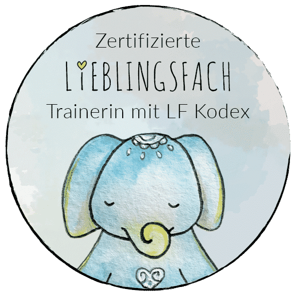 Siegel: Zertifizierte Lieblingsfach-Trainerin mit LF Kodex